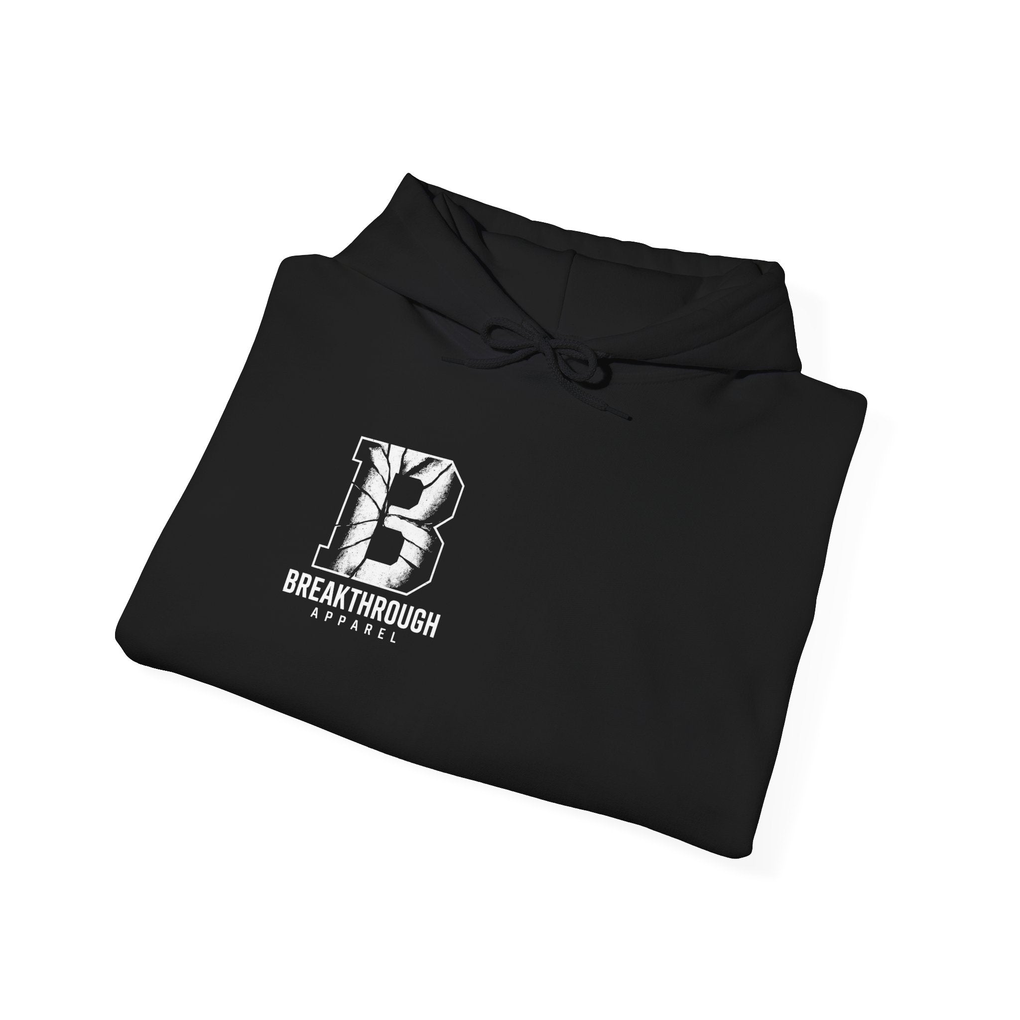 Black Unisex Heavy Hooded Sweatshirt
