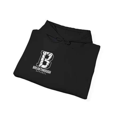 Black Unisex Heavy Hooded Sweatshirt