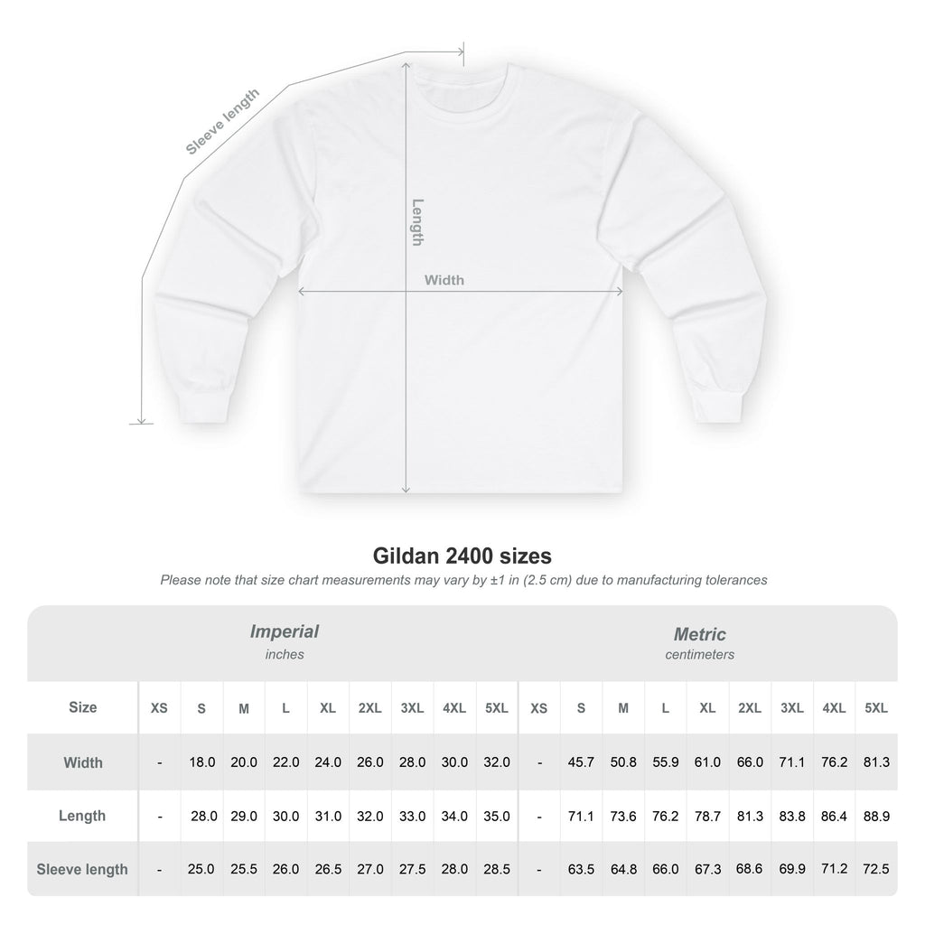 White Unisex Long Sleeve Tee