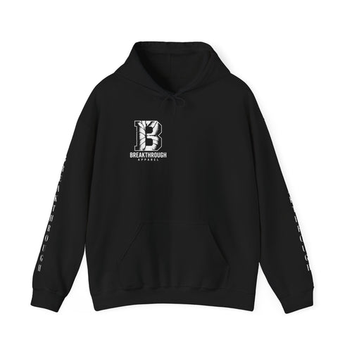 Black Unisex Heavy Hooded Sweatshirt