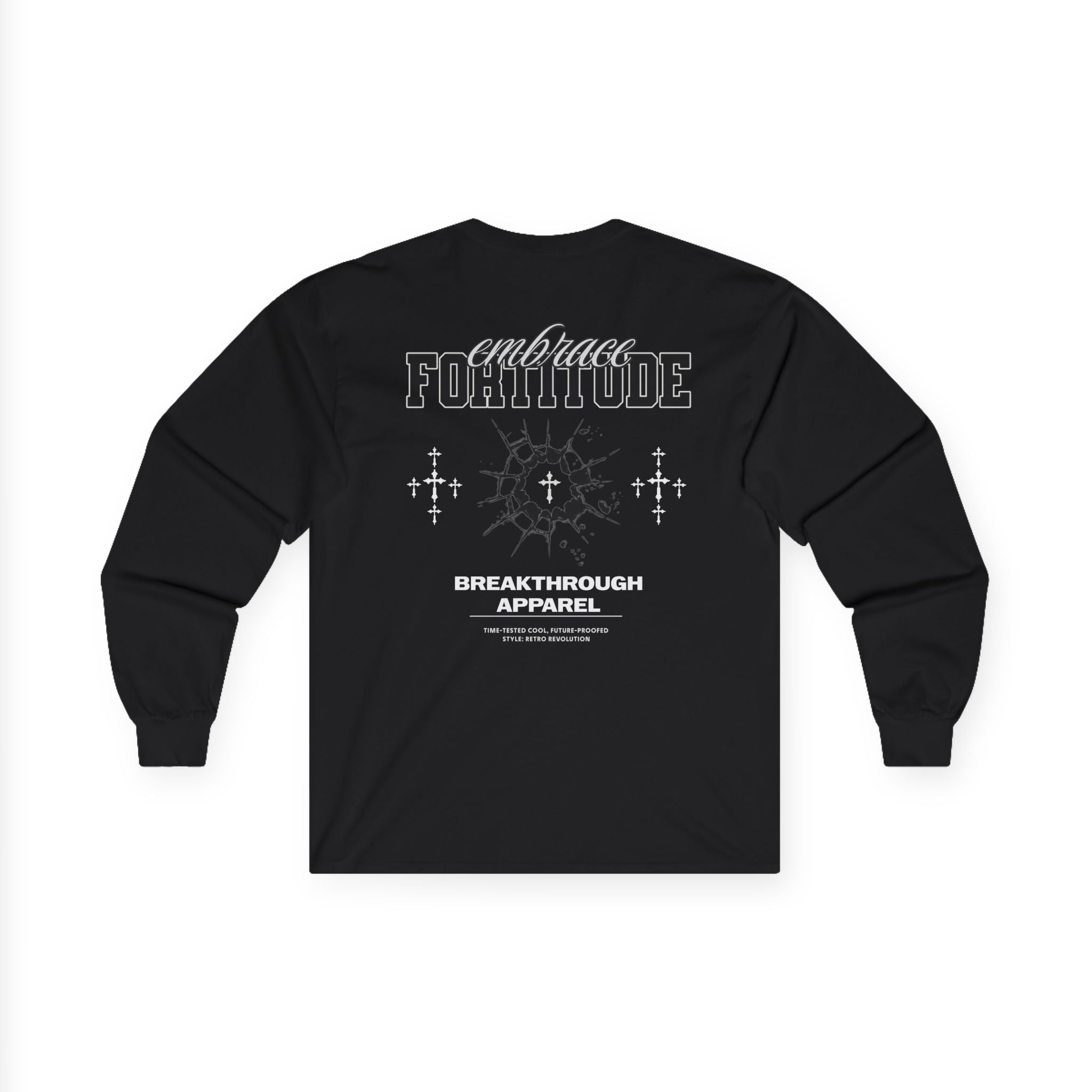 White Unisex Cotton Long Sleeve Tee